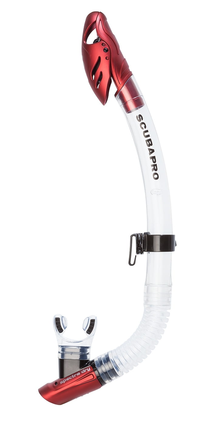 Scubapro Spectra Dry Schnorchel (Transparent/Rot)