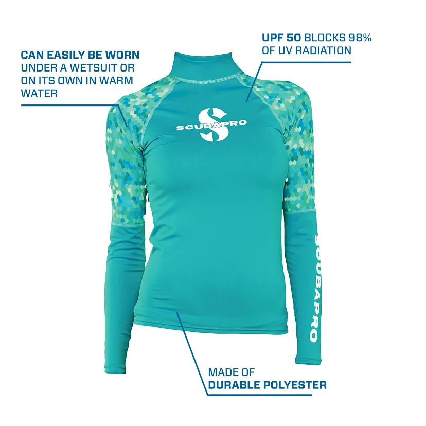 Scubapro Rash Guard Damen Langarm Shirt UPF-50 