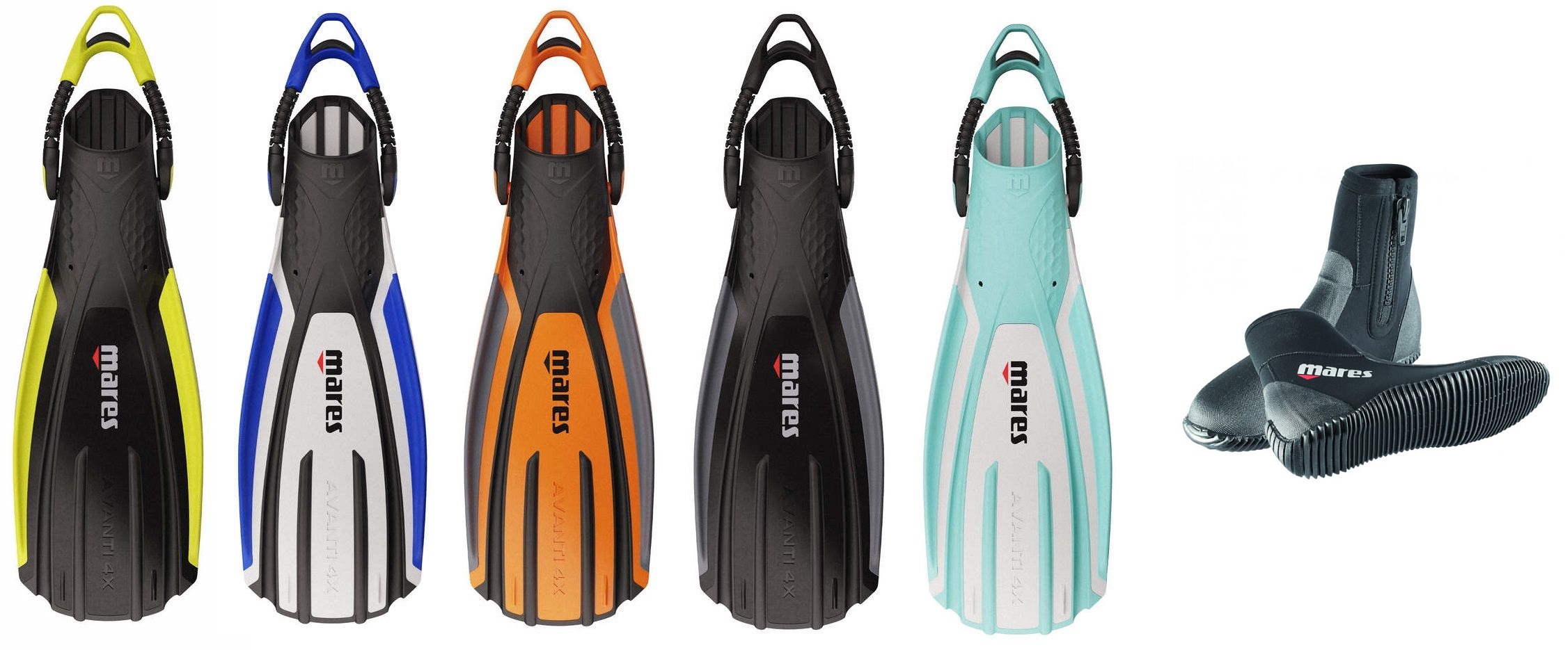 Mares Avanti Quattro 4X Geräteflossen mit Classic 5mm Tauchfüsslinge