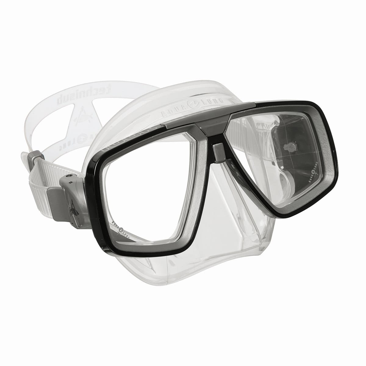 Aqualung Look Zweiglas-Tauchermaske schwarz/transparent