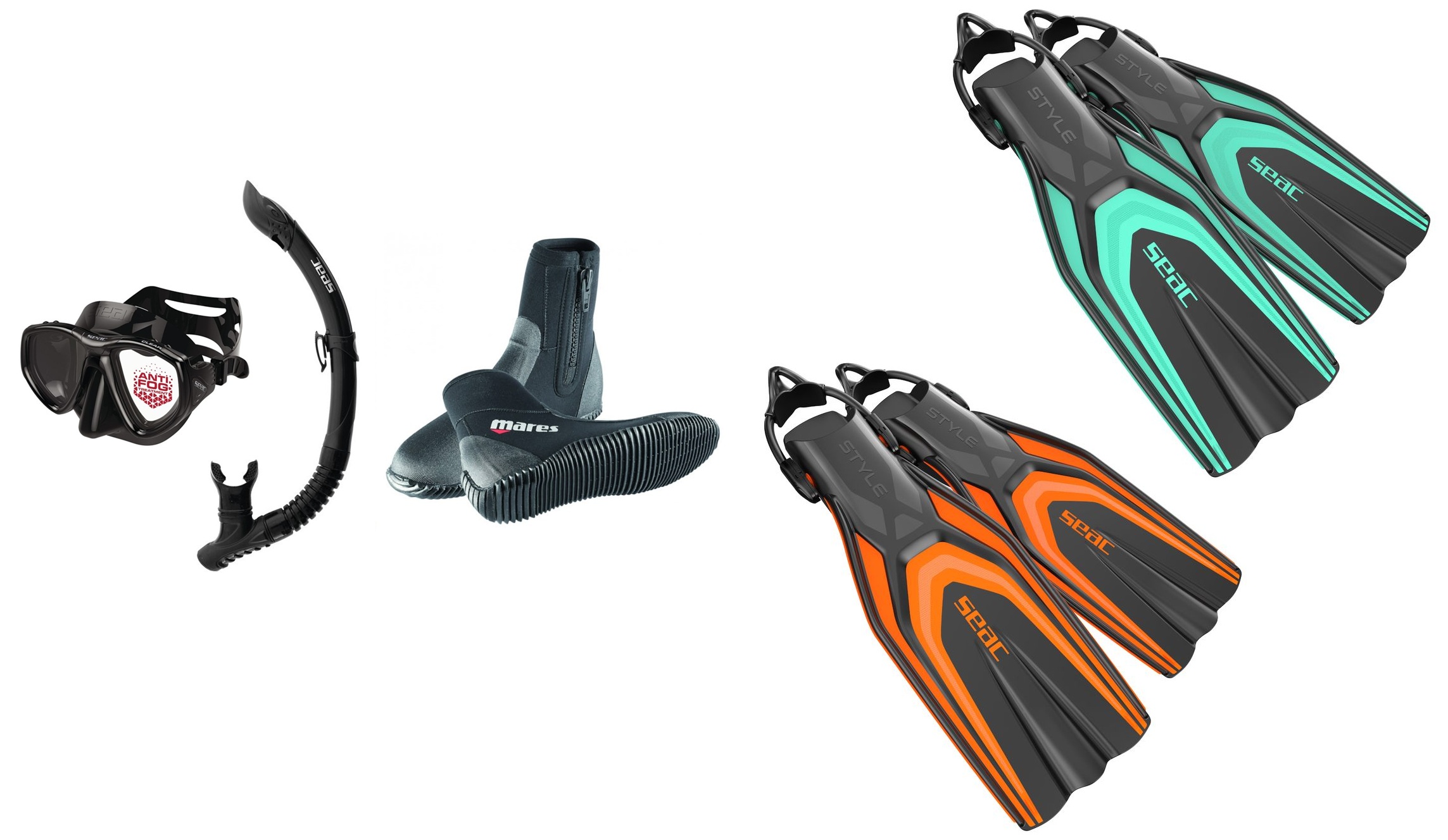 Seac Sub Antifog Clear Style ABC-Set