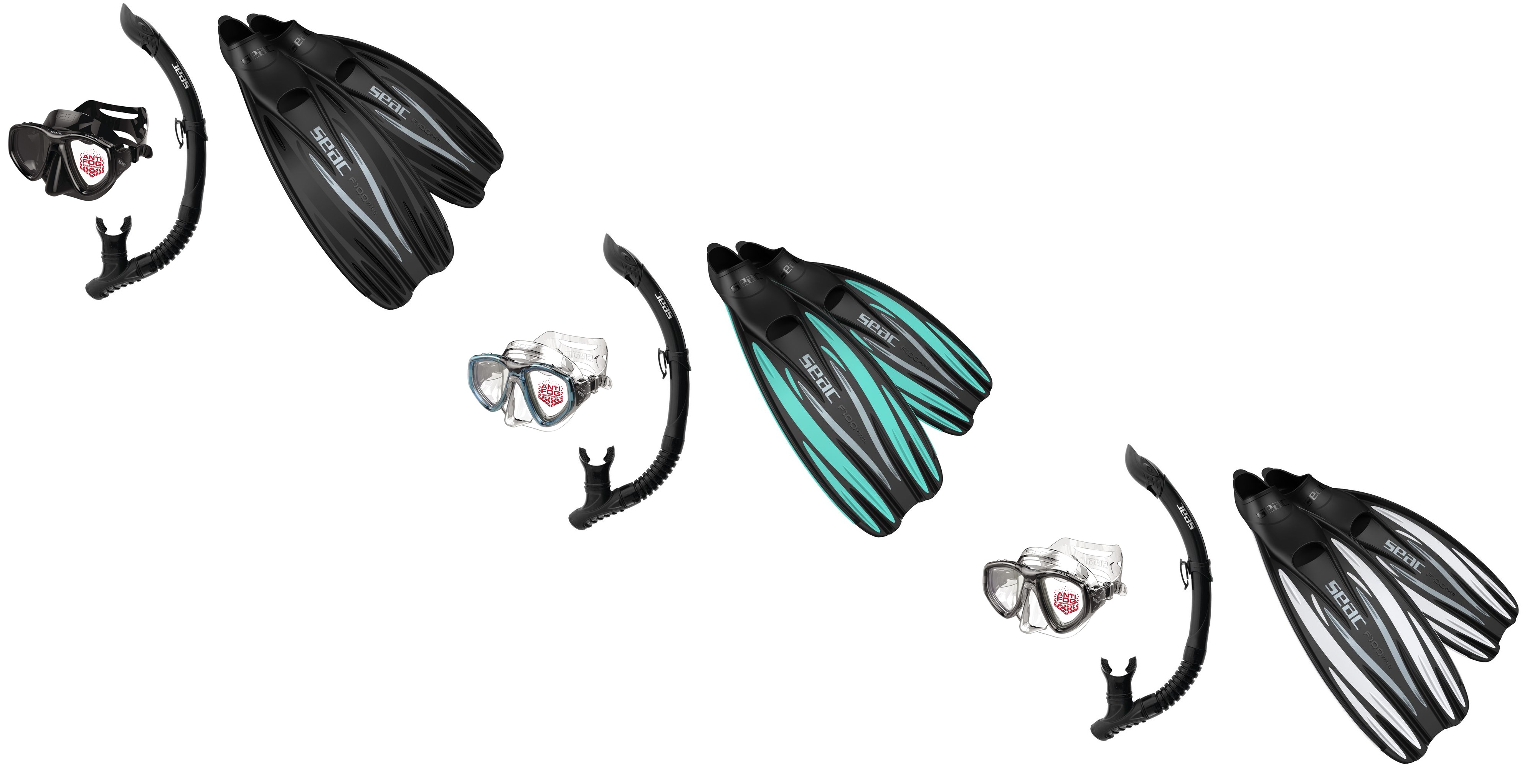 Seac Sub Antifog Clear F100 Pro Schnorchelset