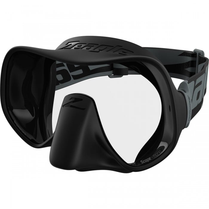Zeagle_Mono_Tauchmaske_grau_1_1_lo Zagle Scope Mono Tauchmaske mti Elastik-Maskenband