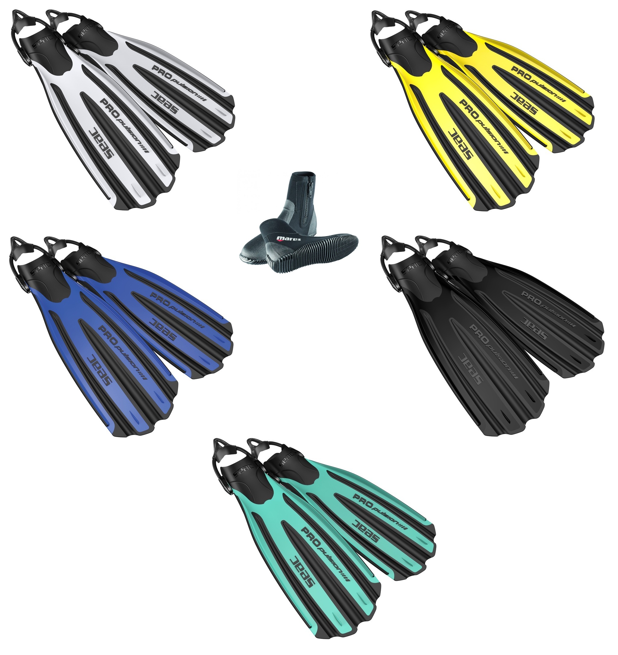 Seac Sub Propulsion S Geräteflossen mit Classic 5mm Füsslinge