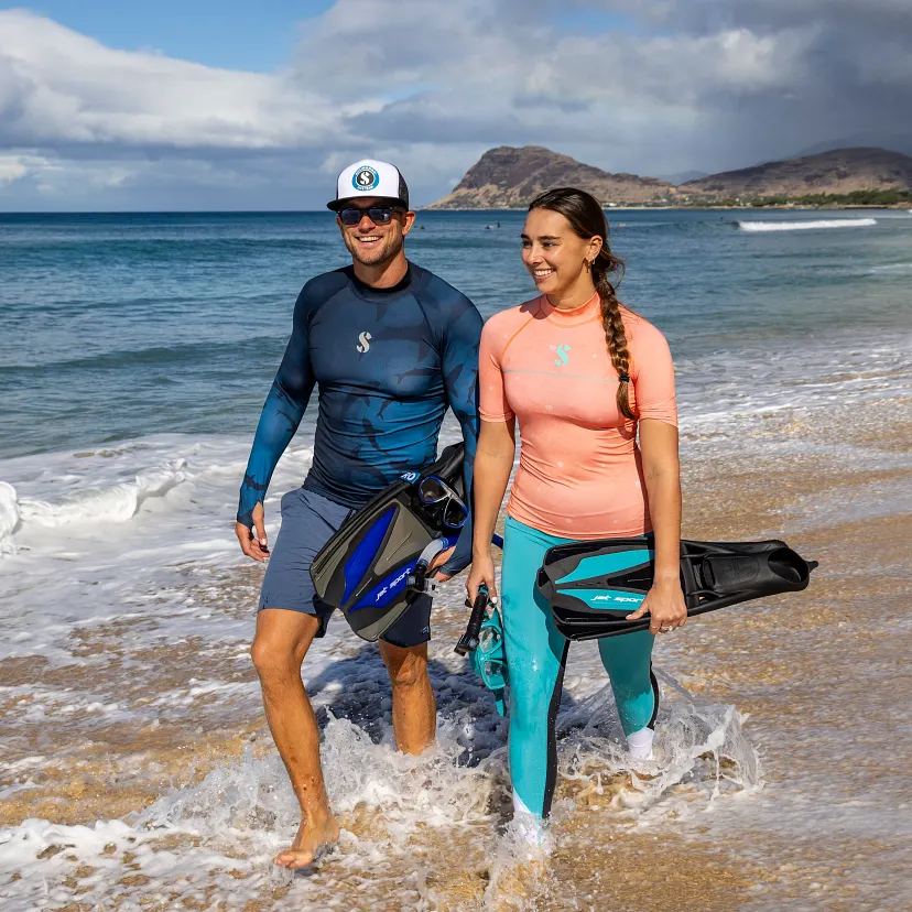 Scubapro UPF-50 T-Flex Rashguard Kurzarm Damen coral