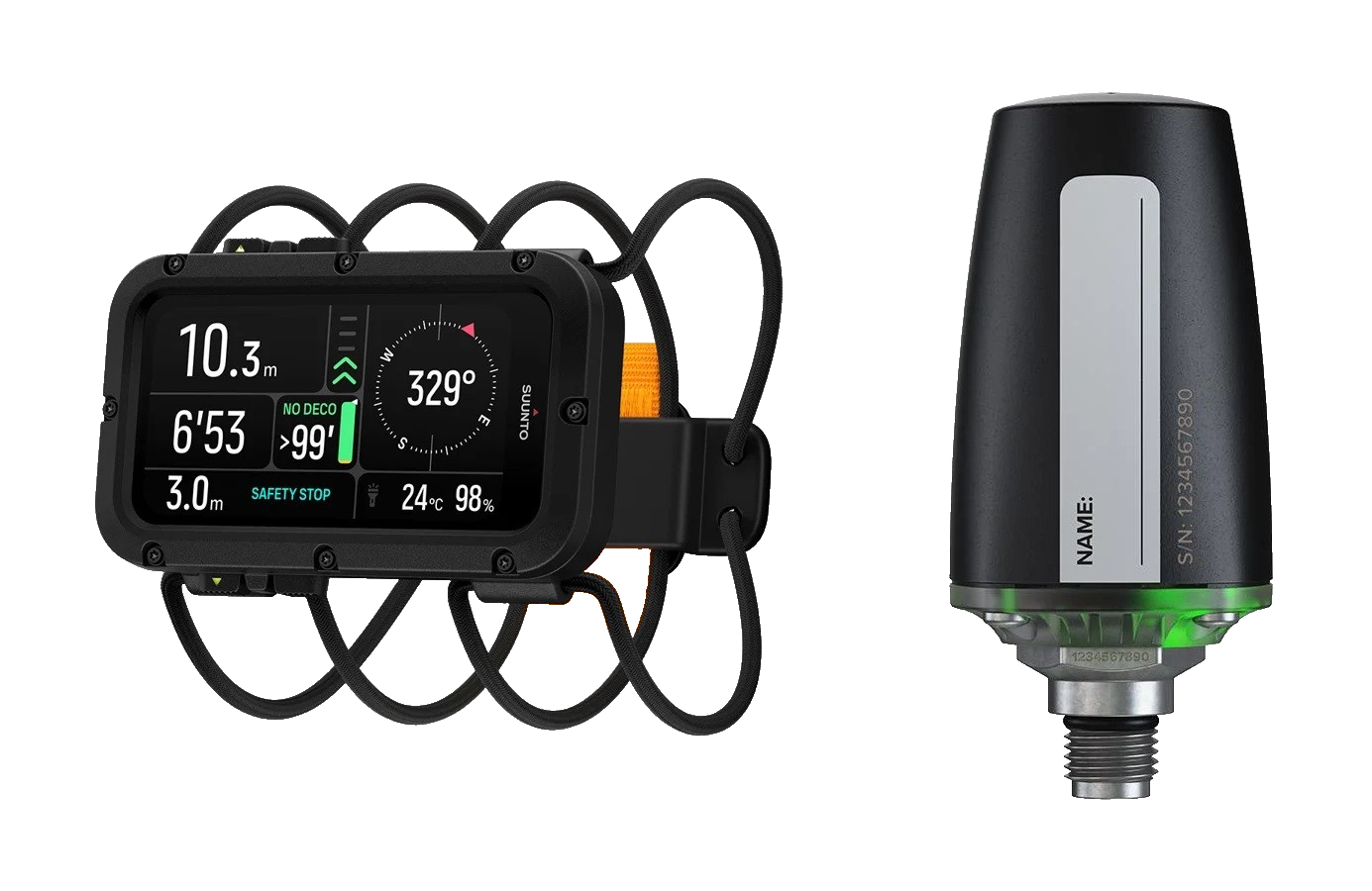 Suunto Nautic Bungee mit Tank Pod