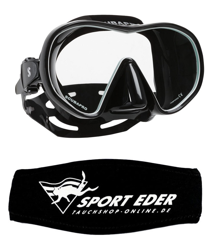 Scubapro Solo Einglas-Tauchmaske mit Sport Eder Maskenband Scubapro Solo Einglas-Tauchmaske mit Sport Eder Maskenband