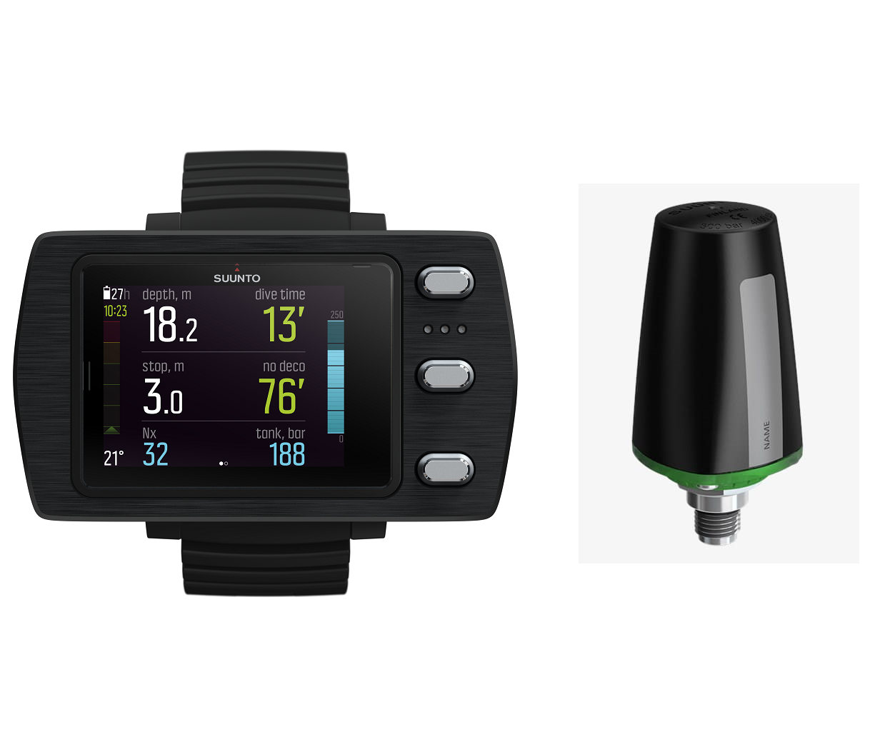 Suunto EON Steel Black Tauchcomputer mit Tank POD Sender