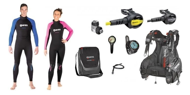 Mares Holiday Set mit Manta Overall Komplettset